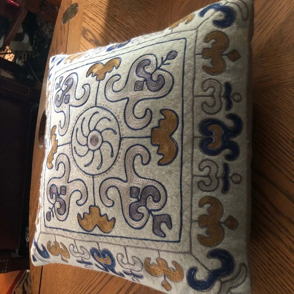 Vintage Ukrainian Tapestry Pillow By TUMAR - Handmade in Kyrgyzstan